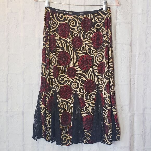 SAINT TROPEZ WEST Pull-on Trumpet-Style Skirt Medium - Picture 1 of 7